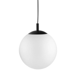 Lampa wisząca ALUR L czarna, biały klosz, 40 cm