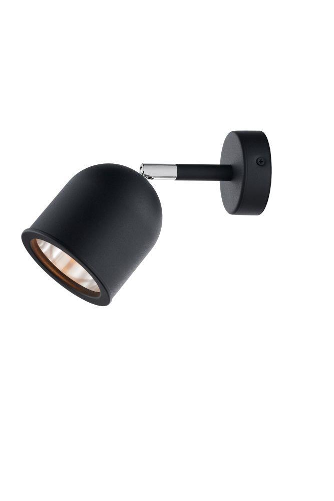 Wall lamp SPARK 1 black with chrome finish