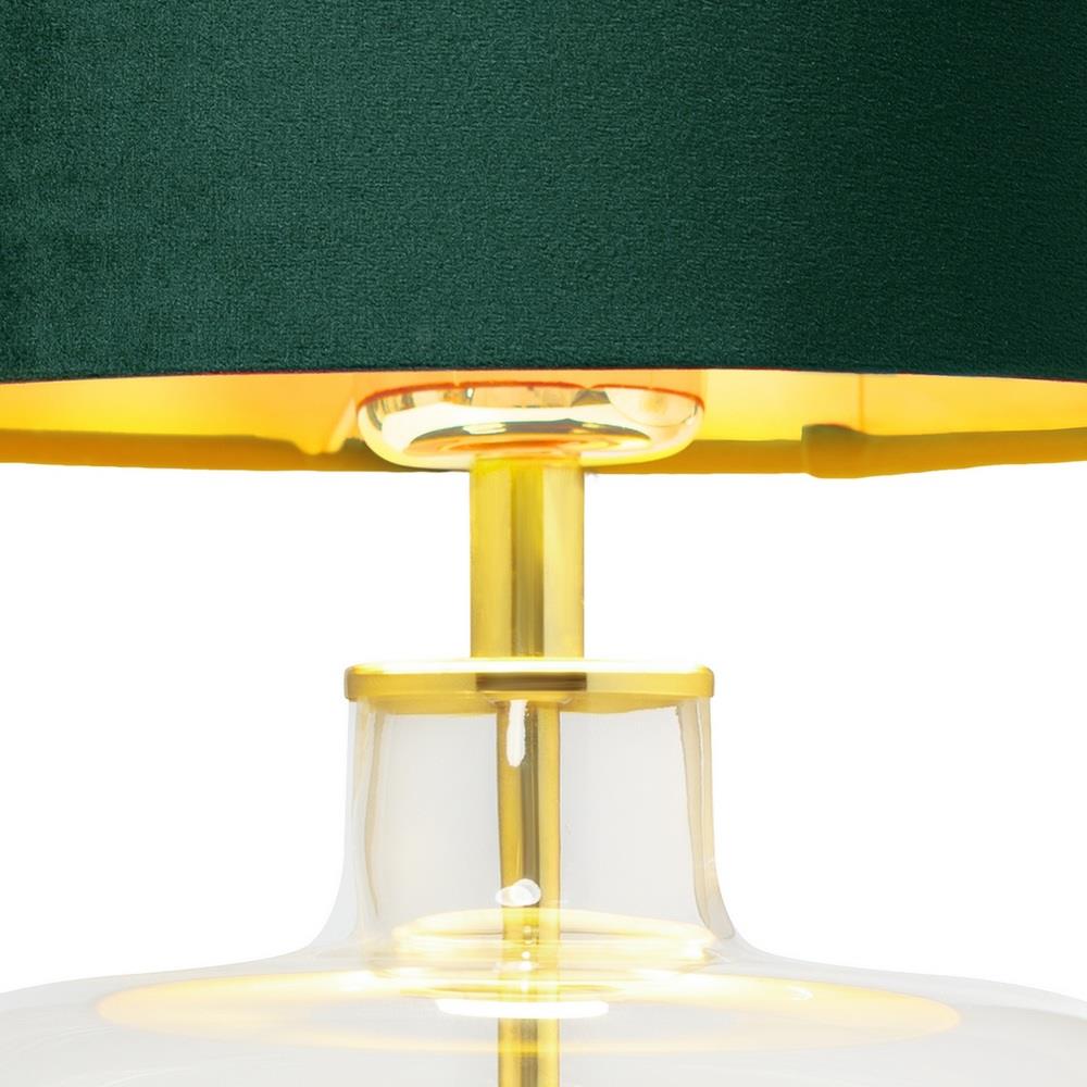 LORA KASPA glass bedside lamp green, Kaspa