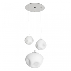 CLOE 3 chrome three-point pendant lamp
