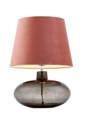 Abażur do lampy stojącej welurowy 38 cm, różowy
