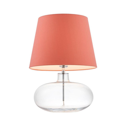 SAWA table lamp coral, transparent base