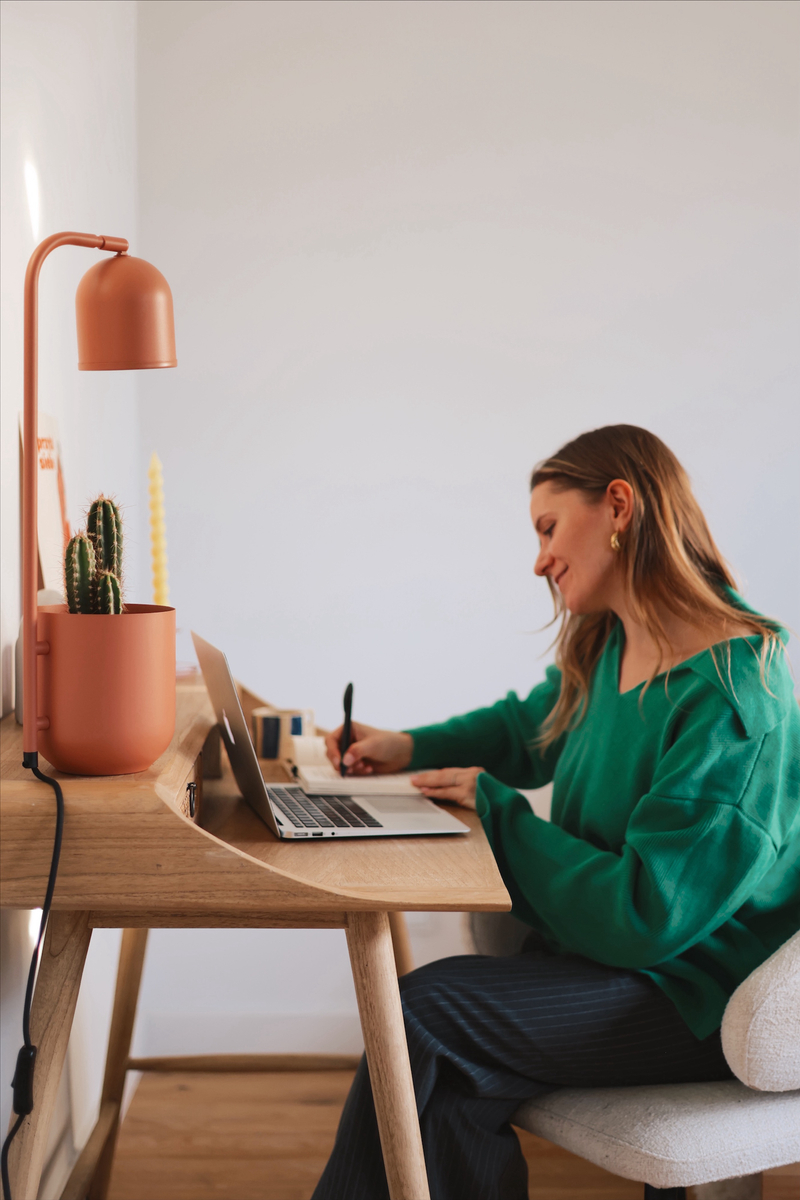 BOTANICA WOOD terracotta desk lamp