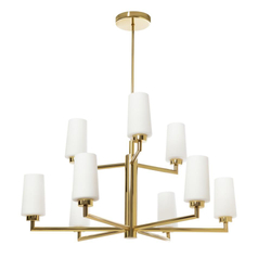 GRANDE gold nine-arm chandelier