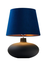 SAWA VELVET KASPA navy blue glass table lamp, Kaspa