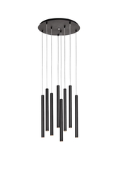 Lampa wisząca LED ROLL LAMPA WISZĄCA 8 czarna, Kaspa