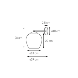 Wall lamp VENUS graphite