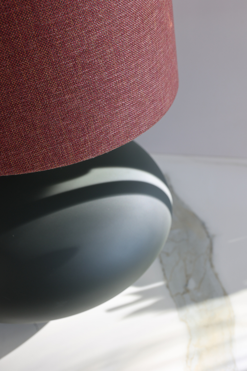 Lampa stołowa SAWA CLASSIC XL ceglasty melanż, grafitowa podstawa