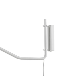 Wall lamp PURO white, on a cantilever, with an on/off switch