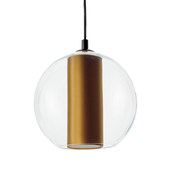 Lampa wisząca MERIDA BLACK L złoto, 35 cm