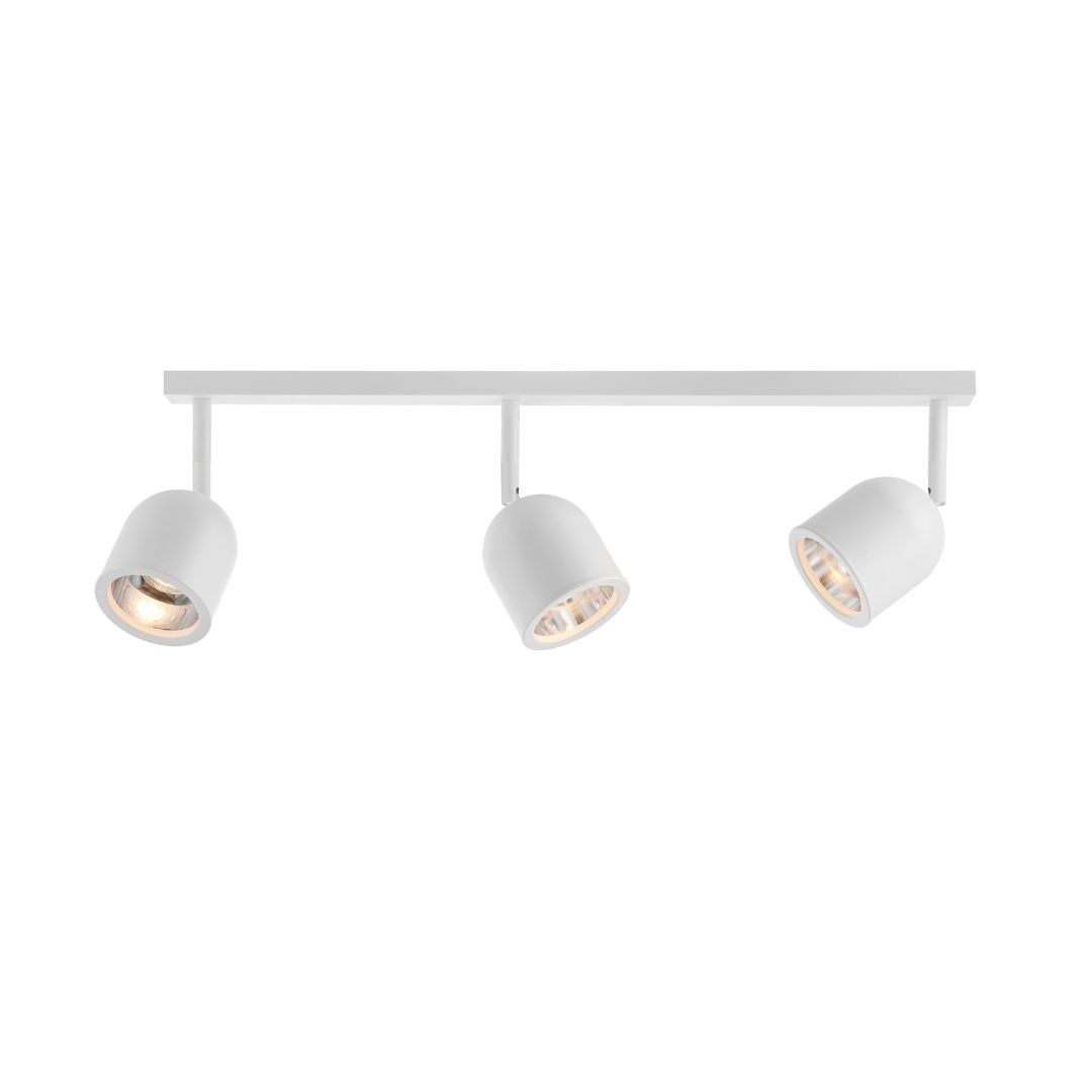 SPARK 3 three-point ceiling spotlight white, on strip