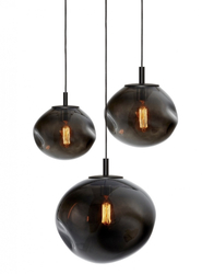 Lampa wisząca trzypunktowa AVIA BLACK 3 przydymiona