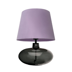 Lampa stołowa SAWA VELVET fiołkowa, przydymiona podstawa