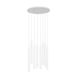 Lampa sufitowa ośmiopunktowa ROLL 8 biała