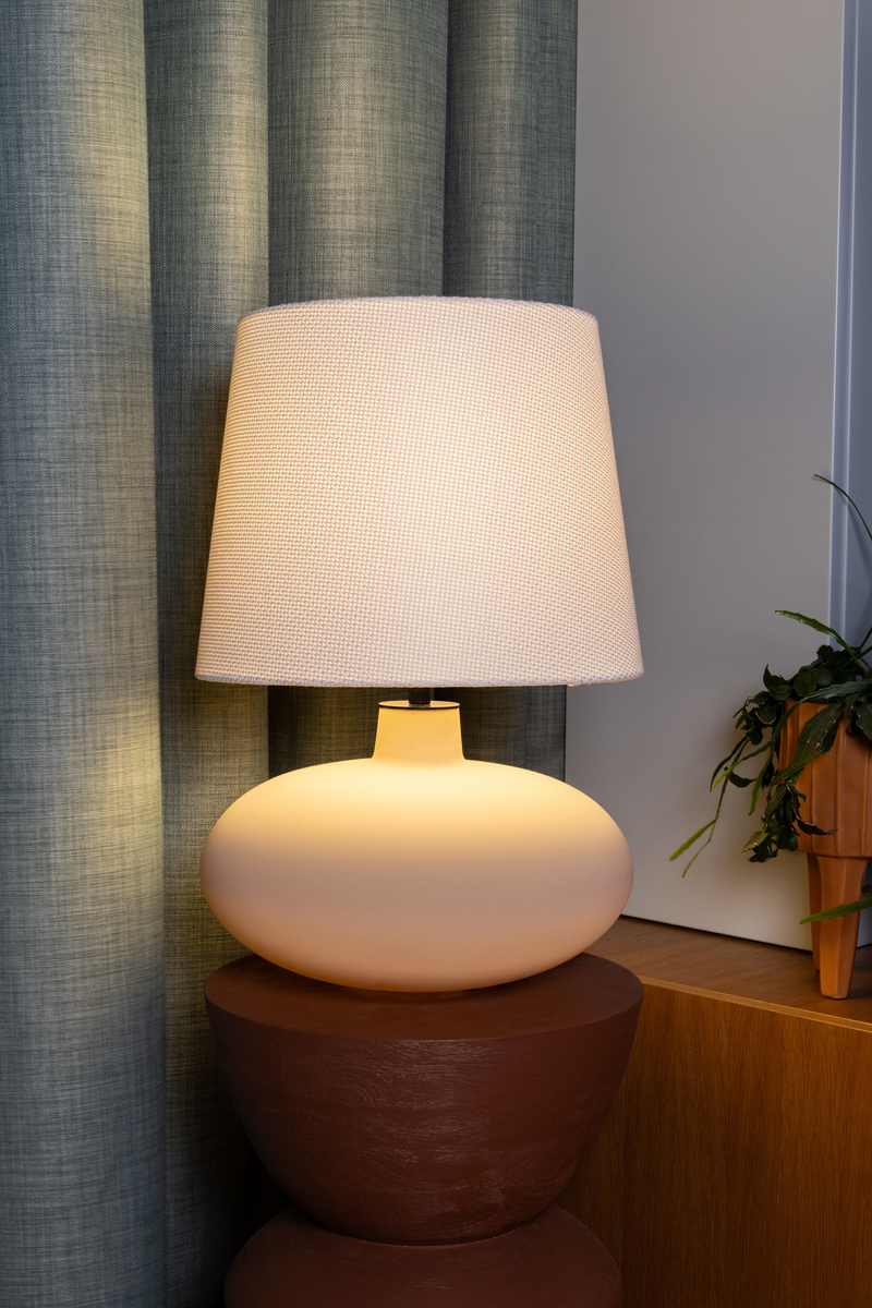 Lampa stołowa SAWA NEW kremowa, beżowa podstawa