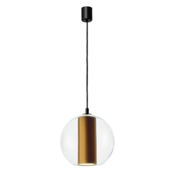 Lampa wisząca MERIDA BLACK L złoto, 35 cm