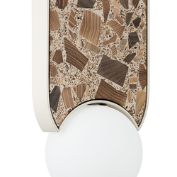 Oval wall lamp LEGRA IP44, cream