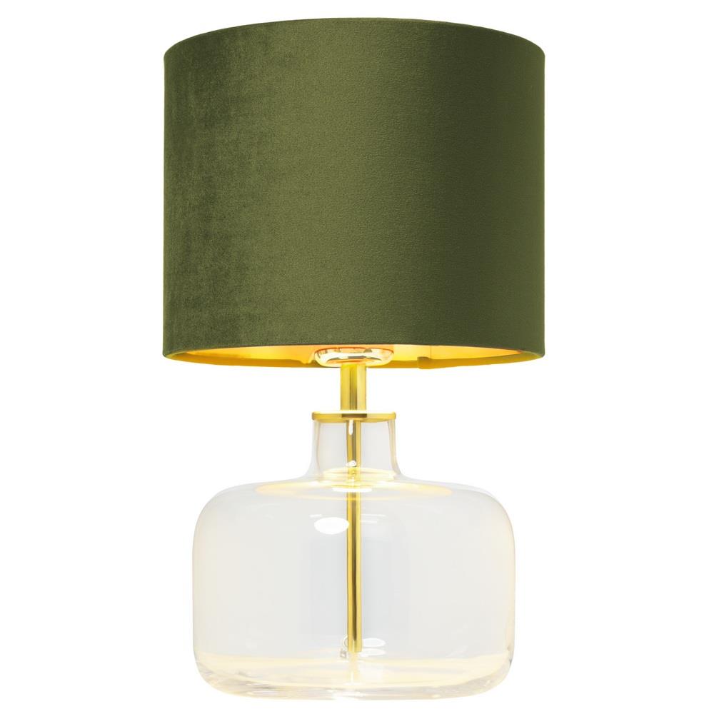 LORA KASPA olive glass table lamp, Kaspa