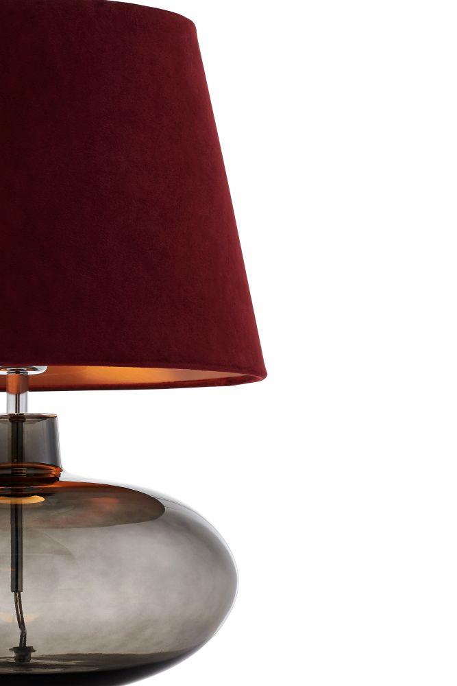 SAWA VELVET table lamp maroon, smoky base