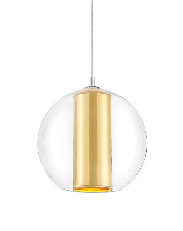 Lampa wisząca MERIDA M złota, 30 cm