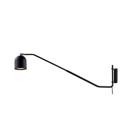 Wall lamp PURO black, on a cantilever, with an on/off switch