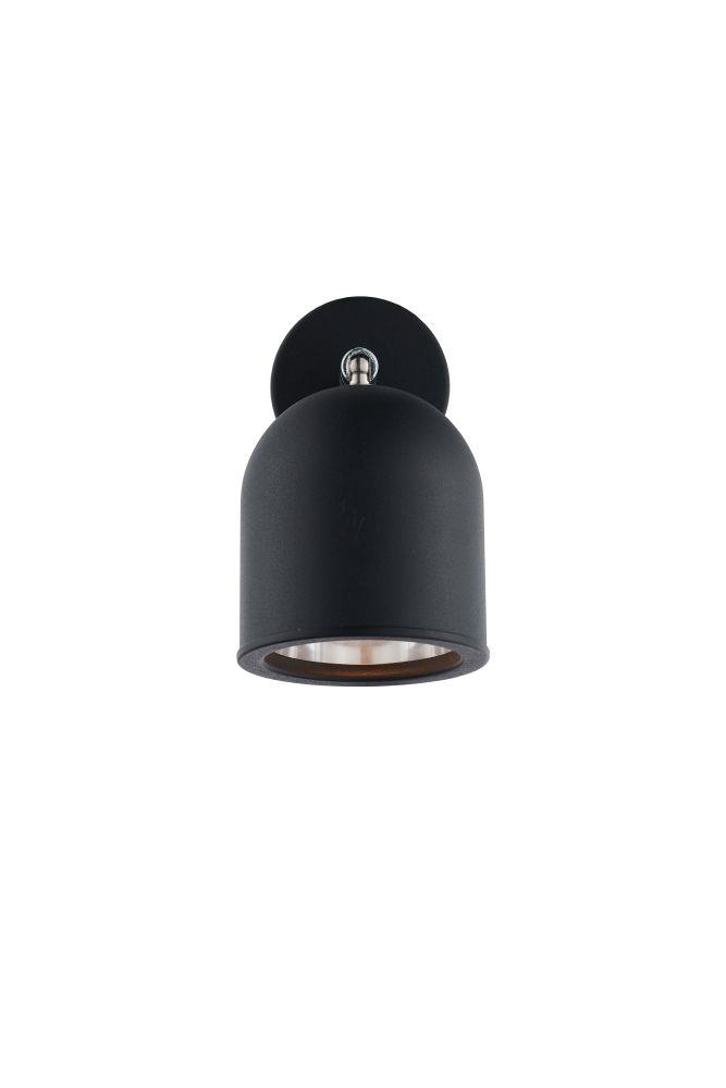 Wall lamp SPARK 1 black with chrome finish