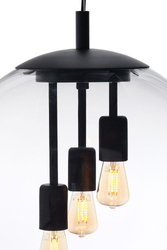 Lampa wisząca kula SURYA KASPA czarna, Kaspa