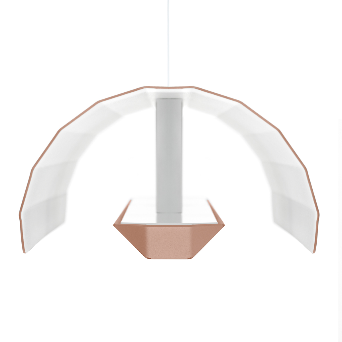 APOLIN 120 cm linear pendant lamp, dusty pink-white