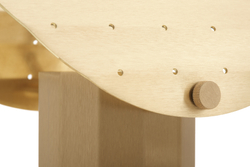 APOLIN table lamp with perforated canopy, 30 cm, brushed brass