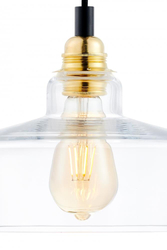 Lampa wisząca trzypunktowa LONGIS GOLD 3 na plafonie