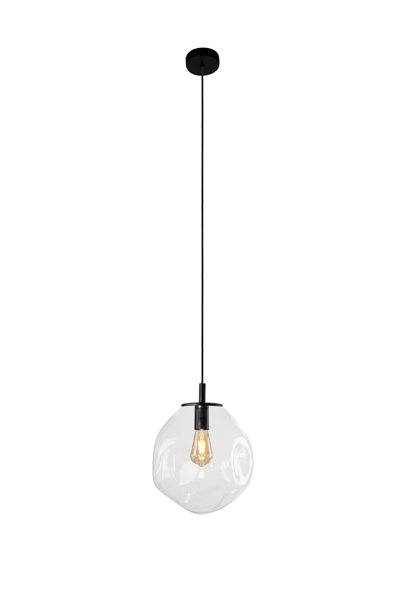 Lampa wisząca AVIA BLACK M transparentna, 30 cm