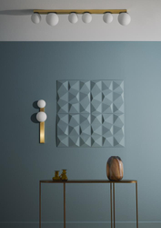 GIGI brass two-point wall lamp, 60 cm, with switch