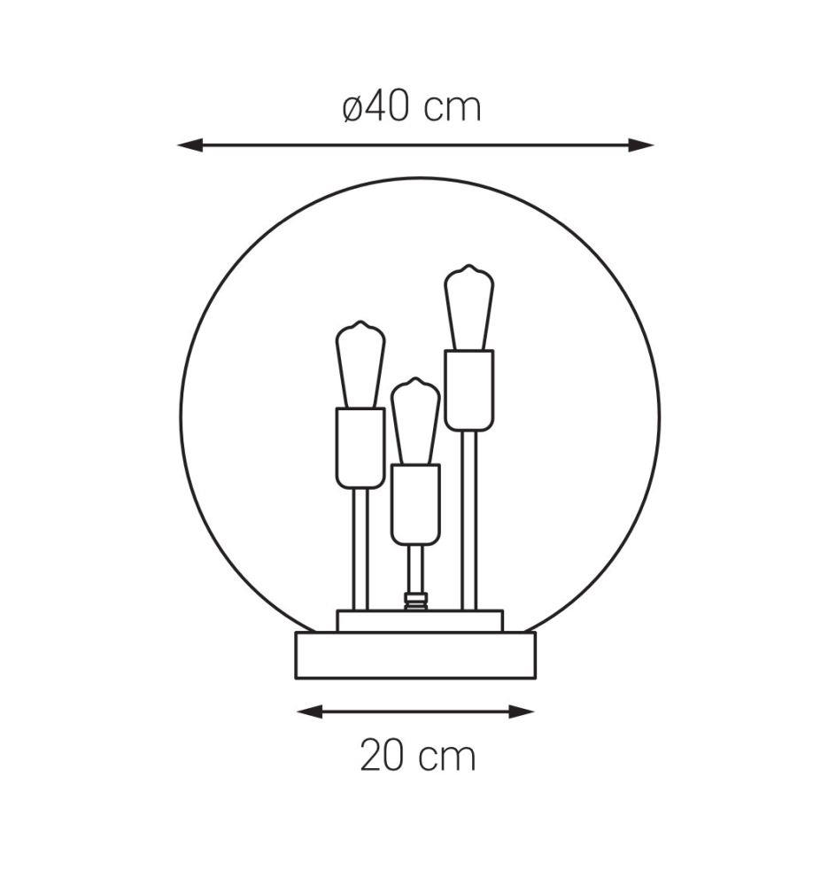 Lampa stołowa SURYA czarne wykończenie