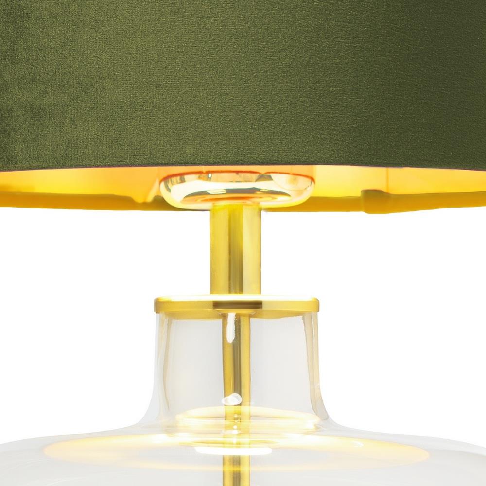 LORA KASPA olive glass table lamp, Kaspa