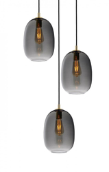 Lampa wisząca trzypunktowa ONYX 3 na plafonie