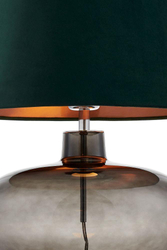 SAWA VELVET glass table lamp KASPA green, Kaspa