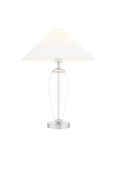 REA SILVER table lamp white, with transparent base