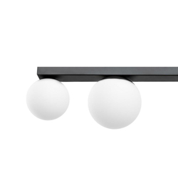 Kinkiet dwupunktowy GIGI czarny, 60 cm, z włącznikiem