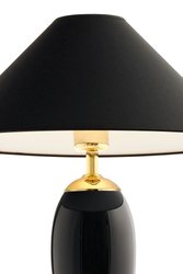 REA GOLD black table lamp with black base