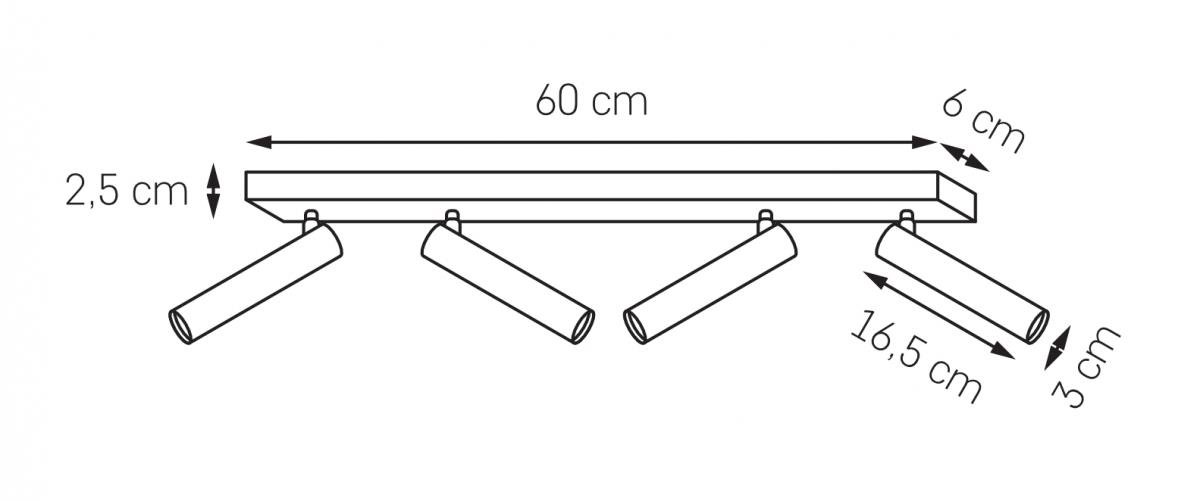 Lampa ścienna LED ROLL 4 biała, Kaspa