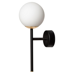 Wall lamp ASTRA DECO black, with gold fixture