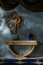 APOLIN table lamp 30 cm, cobalt