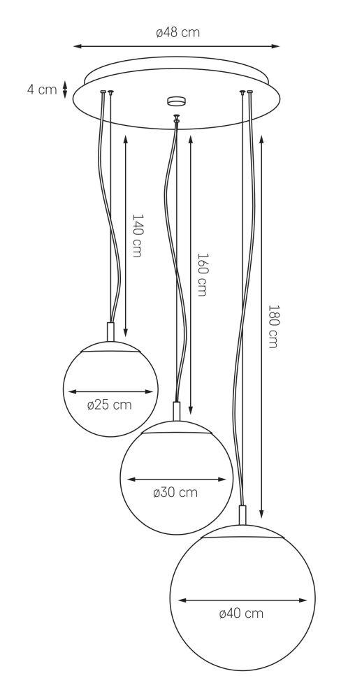 Lampa wisząca ALUR 3 KASPA chrom, Kaspa