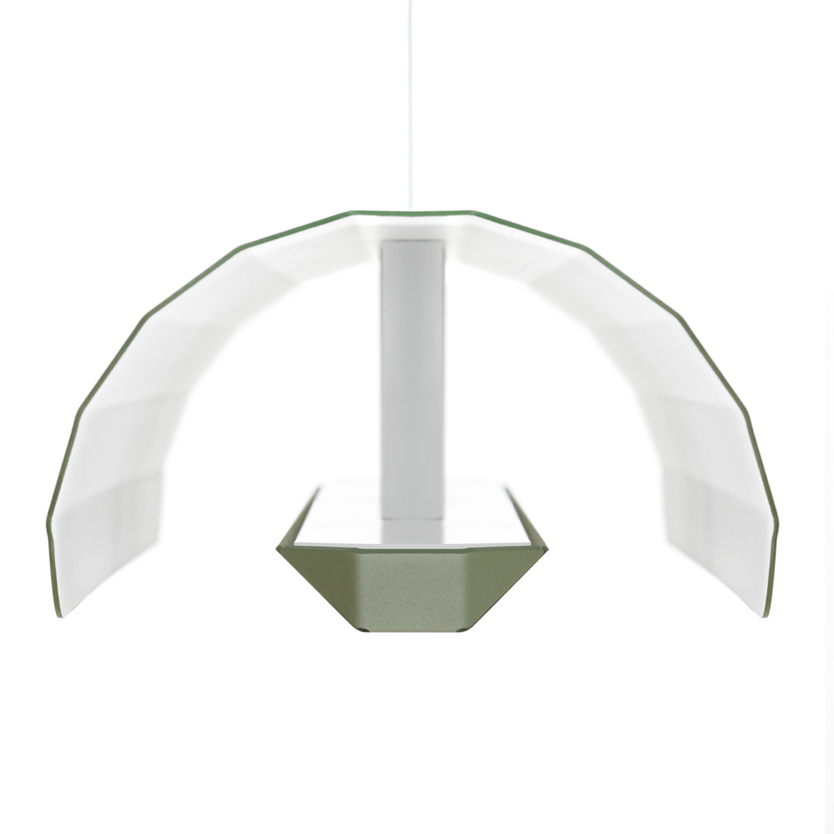 APOLIN 120 cm linear pendant lamp, sage and white