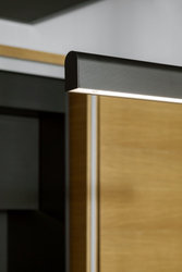 LINEA DIM linear pendant lamp black, with dimmer