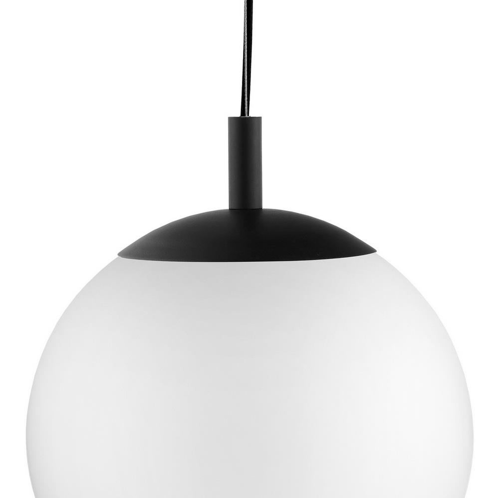 ALUR S pendant lamp black, white shade, 25 cm