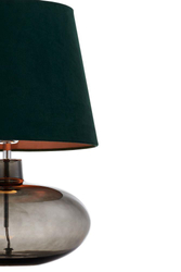 SAWA VELVET glass table lamp KASPA green, Kaspa