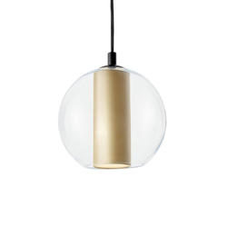 Lampa wisząca MERIDA BLACK M szampan, 30 cm