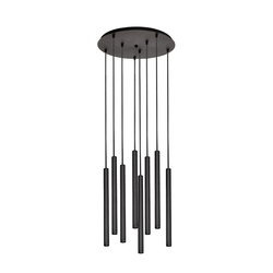 ROLL 8 eight-point pendant lamp black