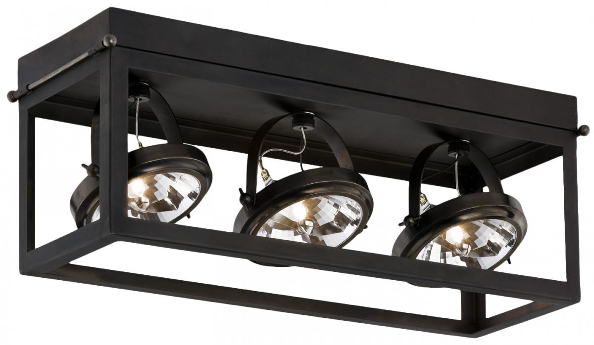 GEO 3 three-point ceiling spotlight brown